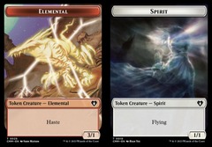 Elemental (0025) // Spirit (0010) Double-Sided Token - Foil